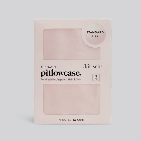 NIB Kitsch Satin Pillowcase- Blush - Picture 4 of 6